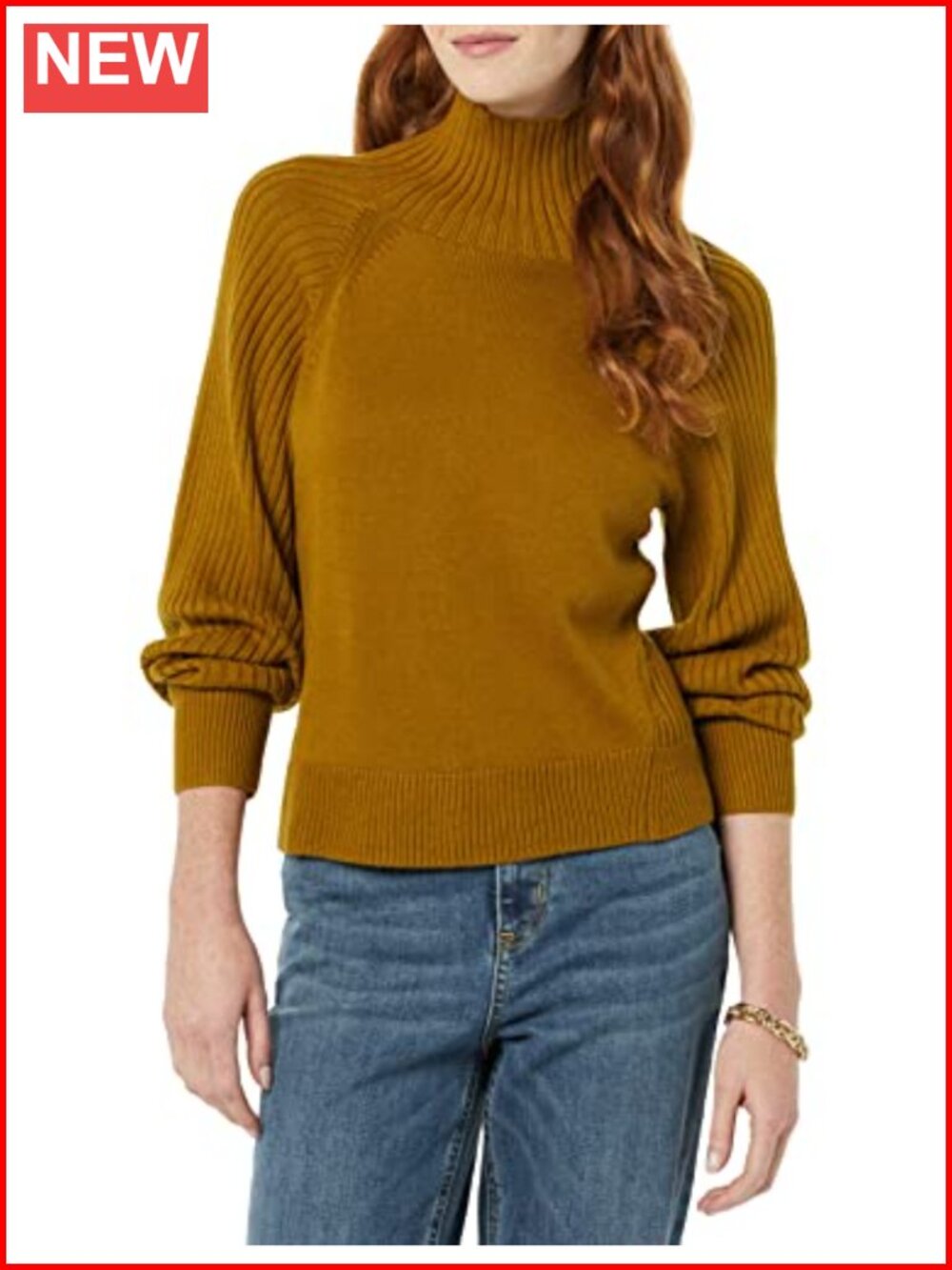Oversized Cropped Cocoon Sweater Funnel Neck Ribbed Pullover